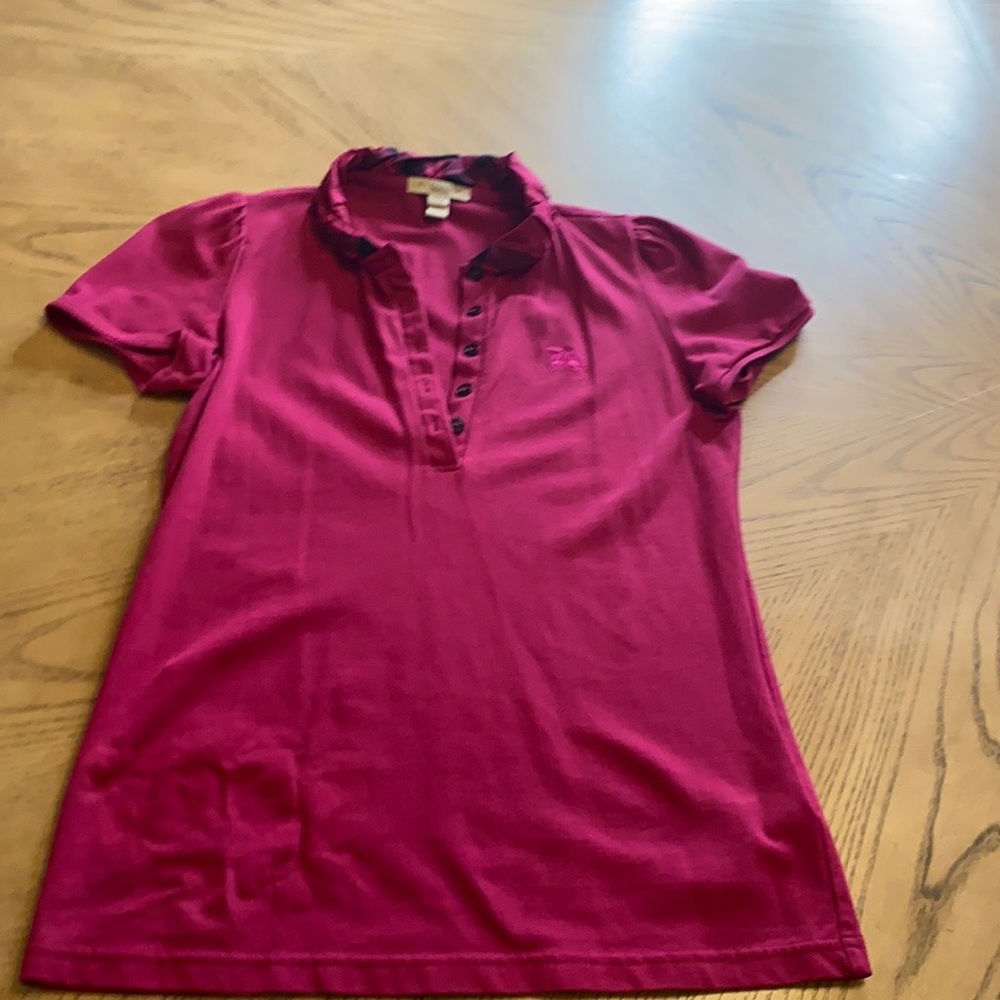 ❤️ Authentic Burberry Fushia Pink Short Sleeve Shirt, - Picture 5 of 8